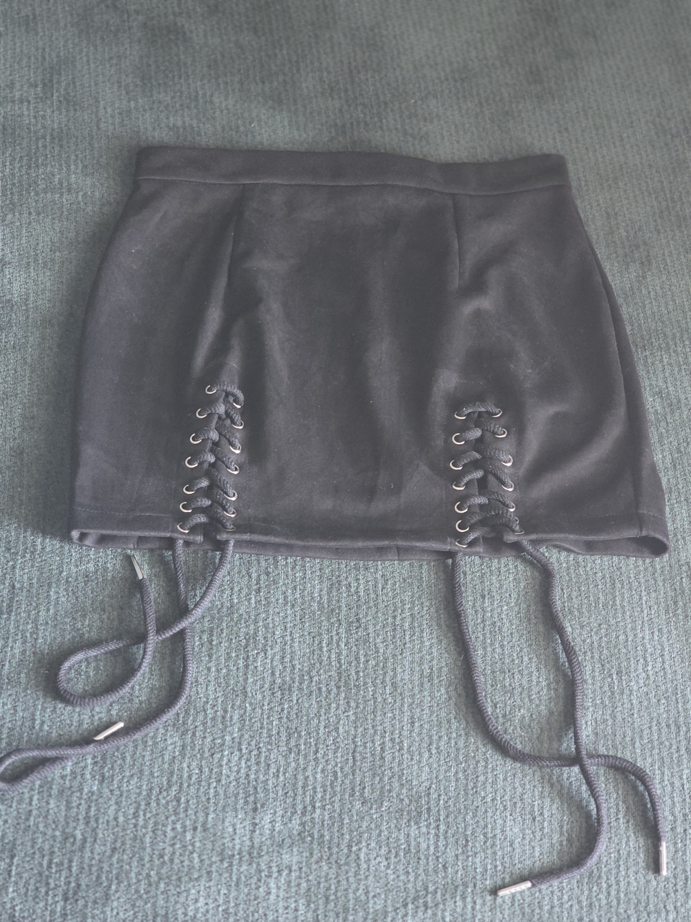 Black Lace-Up Mini Skirt - Contemporary Women's Style